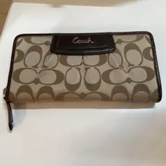 Coach 長財布 ベージュ/ブラウン　美品