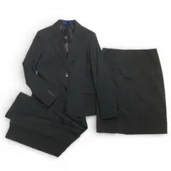 LES MUES パンツスカートスーツ3点セット　黒　L WASHPREMIUM