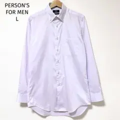 PERSON'S FOR MEN L ワイシャツ 長袖シャツ パープル メンズ