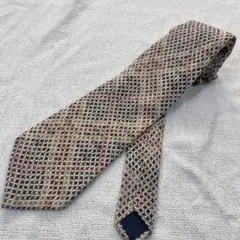 BALENCIAGA ネクタイ 総柄 ベージュ系 ヴィンテージ