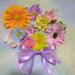 ラプンツェル　花ピン　お正月　イベント　パーティー　 ヘアクリップ　NO 22