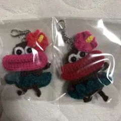 ハワイアンフラガール マスコット　2点セット