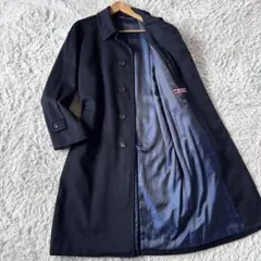 ネイビー ステンカラーコート