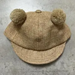 petit main ポンポン付きキャップ 46 クマ耳