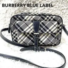 バーバリーブルーレーベル　ポシェット　チェック　ショルダーバッグ　斜め掛け
