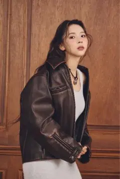 【SLY】MICHI X F レザー ジャケット ミチ スライ MICHIXSLY F/LEATHER ミチスライ フェイクレザー ジャケット SLY