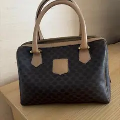 セリーヌ　マカダム柄　ミニボストンバッグ　ショルダー付き