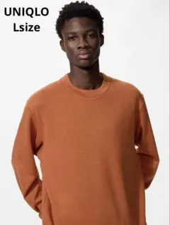 【UNIQLO】ソフトニットフリースクルーネックT オレンジ