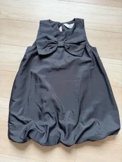 H&M キッズ ワンピース 140cm ブラック リボン