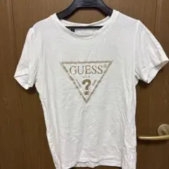 GUESS 半袖Tシャツ ホワイト ゴールドロゴのサムネイル