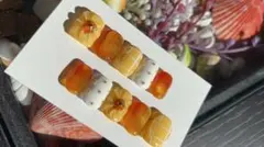 オレンジ系花柄ネイルチップ10個セット