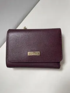 FURLA バーガンディ 三つ折り財布