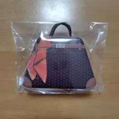 ☆カルディ☆ミニチュアハンドバッグ缶☆茶色（チョコ入り）：新品のサムネイル