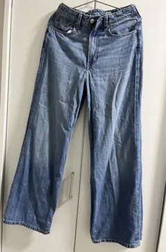 H&M ワイドレギュラーフィット ウルトラハイウエストデニム