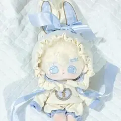 20cm ぬいぐるみ服 着せ替え ぬい服 水色 推しぬい うさぎ天使-B4201のサムネイル
