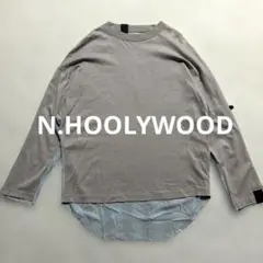 ✨美品 希少 エヌハリウッド ロンT 長袖 カットソー 異素材 切替 変形 立体のサムネイル