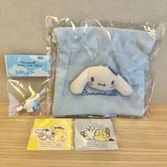 パーフェクトワンフォーカス シナモロール 巾着 ステッカー マスコット 4点