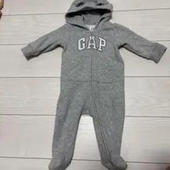 GAP フード付きロンパース 3-6ヶ月 グレー
