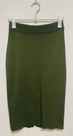 BANANA REPUBLIC スウェット素材タイトスカート S カーキ
