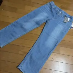 しまむらクロッシー楽ちんプルオンデニムパンツ サイズL［新品未使用］タグ付きのサムネイル