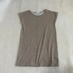 ヒア－ズタウン フレンチスリーブチュニック M 花柄 シック ベージュのサムネイル