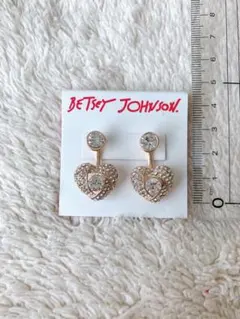 【BETSEY JOHNSON】ハート　パヴェ　ピアスのサムネイル