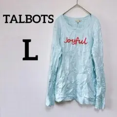 TALBOTS【L】長袖カットソー ニット セーター トップス 古着