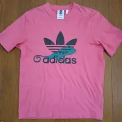 adidas オリジナル　ピンク ロゴ Tシャツ XS