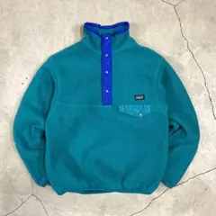 90's USA製 ビンテージ パタゴニア 子供 黄緑 スナップT シンチラ