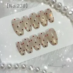 マグネットネイル バレンタイン ハートネイル ドットネイル オーダーネイルチップ