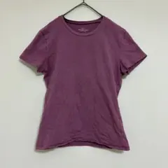 アバクロンビーアンドフィッチ Tシャツ クルーネック 半袖 無地 L 紫コットンのサムネイル