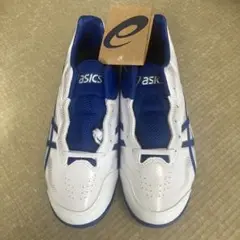 野球　ASICS スパイクシューズ ホワイト/ブルー　24.5cm