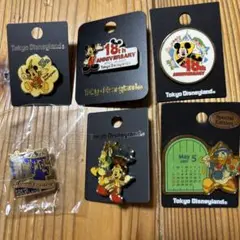 東京ディズニーランド 18周年記念ピンバッジセット