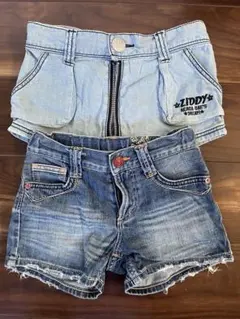 ZIDDY EDWIN ショートデニムパンツ140セット