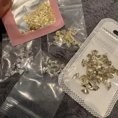 ネイルパーツ　リボン　セット　キラキラ　ストーン