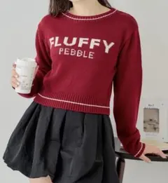 Chico ロゴジャガードラインニット