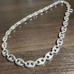 シルバー925 Silver 豚鼻チェーンネックレス/アンカー/軽研磨/45cm