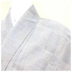 ［上質美品］絽の着物 染めの縞模様 トールサイズ　五泉絽 端切れ80cm有り 上質美品］絽の着物 染めの縞模様 トールサイズ 五泉絽 端切れ80cm有り