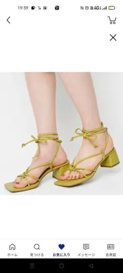 アンクルストラップサンダル　YG＋E