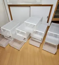 【衣類収納ケース１段×9ケース】重ね使い可能【引き取り優先】