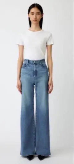 新品 MOUSSY ADVANCED LONG LEG フレア 25 ブルー - メルカリ