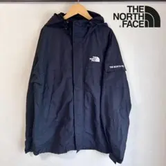 ノースフェイス マウンテンパーカー メンズ L ブラック黒 刺繡ロゴ 美品