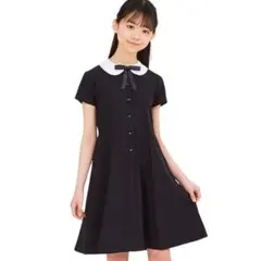 【新品未使用】CHOPIN リボン付き黒Aラインドレス160cm 結婚式冠婚葬祭