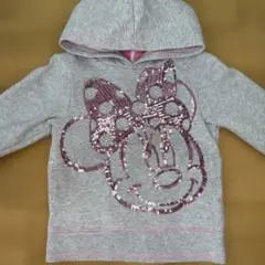 DISNEY LAND PARIS キラキラミニーマウス　フードトレーナー4A