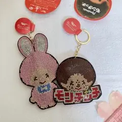 モンチッチ☘️キラキラキーホルダー　ラインストーンキーホルダー　C チムたん