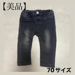 【美品】H&M 黒デニム　ベビー　4-6M