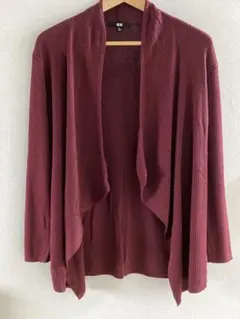 ユニクロ  UNIQLO カーディガン  レッド系〈ワインレッド〉