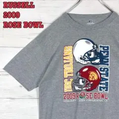 《US古着》RUSSELL☆ラッセル☆2009ローズボウル☆Tシャツ☆グレー