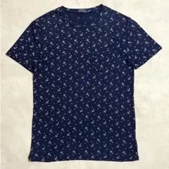 POLO ポロ ラルフローレン 半袖 ポケットTシャツ アンカー 総柄 ネイビー