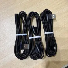 Lightningケーブル 3本セット 黒 2m
